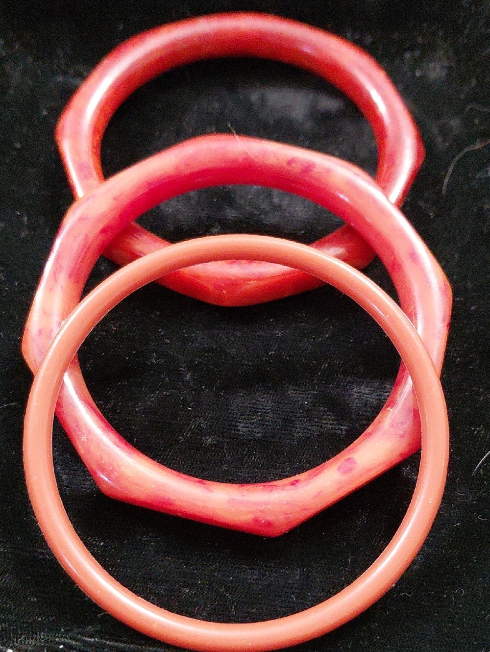 Women’s Burnt Orange Bangle Bracelet - Set of 3
